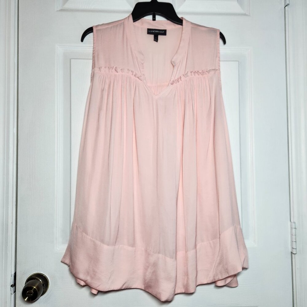 Lane Bryant Pink Sleeveless Blouse